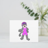 Carte Postale Chat en train de nager avec maillot de bain (Debout devant)