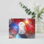 Carte Postale Chat en train de pleurer dans l'espace (Debout devant)