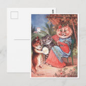 Carte Postale Chat espagnol par Louis Wain (Devant / Derrière)