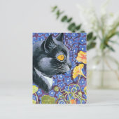 Carte Postale « Chat et capucines » par Louis Wain (Debout devant)