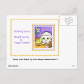 Carte postale Chat et Chat de Pâques (Dos)