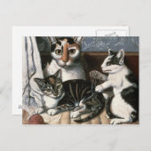 Carte Postale Chat et chatons, c.1872-1883 (Devant / Derrière)