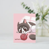 Carte Postale Chat et fils adorables (Debout devant)