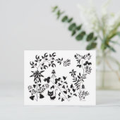 Carte Postale Chat et hibou (Debout devant)