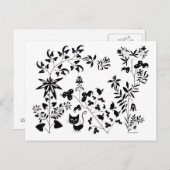 Carte Postale Chat et hibou (Devant / Derrière)