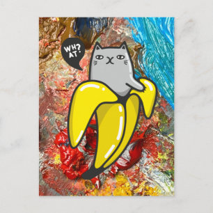 Carte Postale Chat et les couleurs