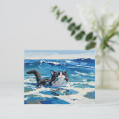 Carte Postale Chat Et L'Océan (#3) (Debout devant)