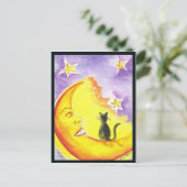 Carte Postale Chat et Lune (Debout devant)