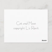 Carte Postale Chat et Lune (Dos)