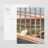 Carte Postale Chat et Mont Fuji, Hiroshige (Devant / Derrière)