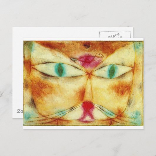 Carte Postale Chat et oiseau - Paul Klee (Devant / Derrière)