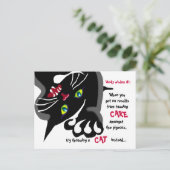 Carte Postale Chat et Pigeons - sagesse délirante (Debout devant)