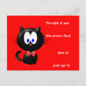 Carte Postale Chat et salutation (Devant)