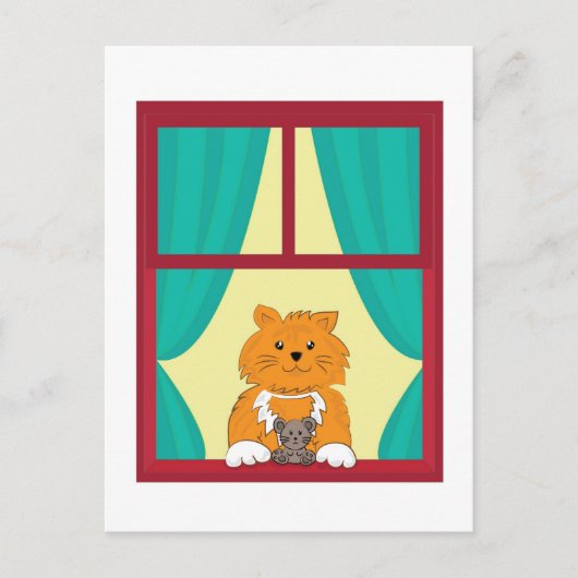 Carte Postale Chat et souris (Devant)