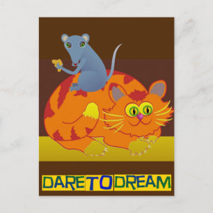 Carte Postale Chat et souris