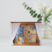 Carte Postale Chat et souris amusant (Debout devant)