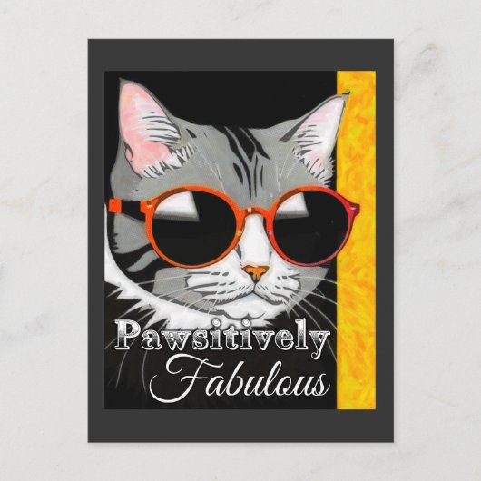 Carte Postale Chat Fabuleux (Devant)