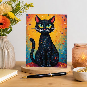 Carte Postale Chat Fantaisiste