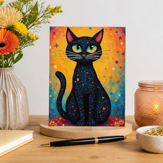 Carte Postale Chat Fantaisiste