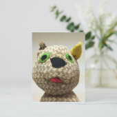 Carte Postale Chat farci excentrique en sortie de langue (Debout devant)