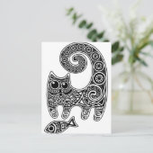 Carte Postale Chat floral (Debout devant)