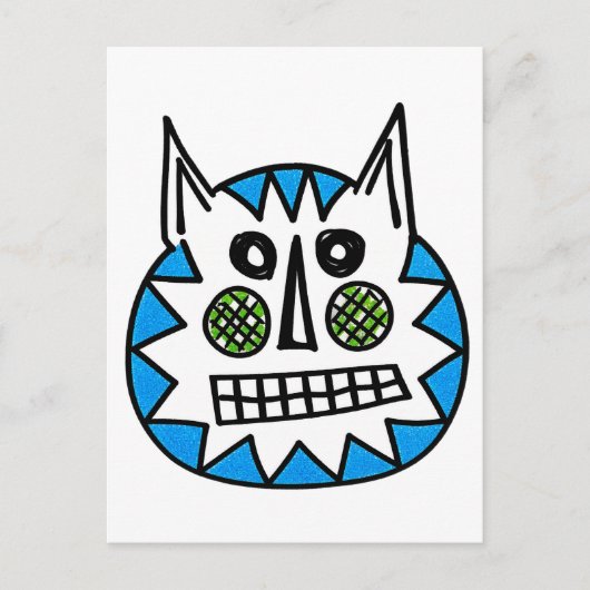 Carte Postale Chat flou (Devant)