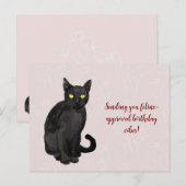 Carte Postale Chat fond floral (Devant / Derrière)