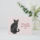 Carte Postale Chat fond floral (Debout devant)