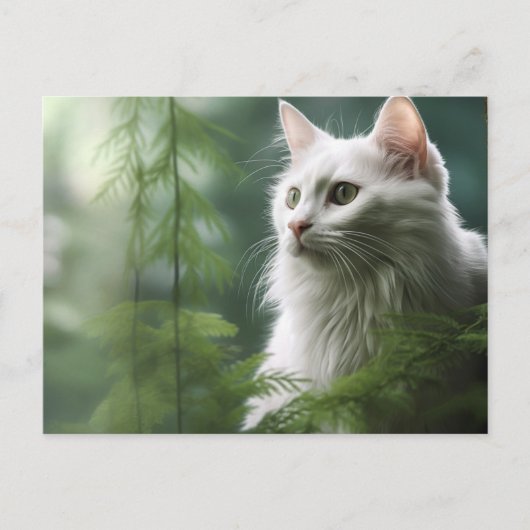 Carte postale Chat Foret 7 (Devant)