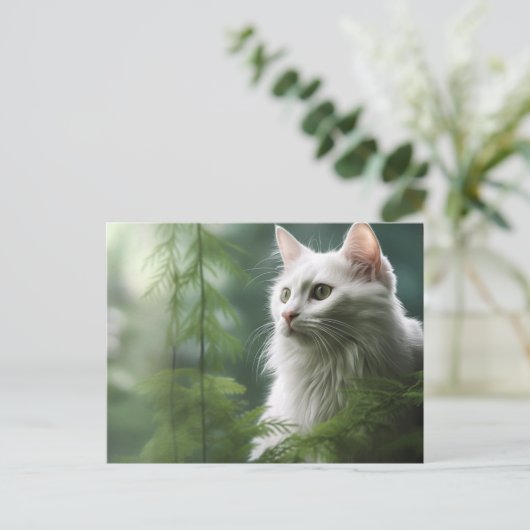 Carte postale Chat Foret 7 (Debout devant)