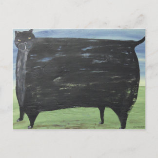 Carte Postale Chat gras Folk