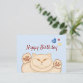 Carte Postale Chat gras Joyeux Anniversaire (Debout devant)