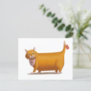 Carte Postale Chat gratuit régime