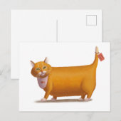 Carte Postale Chat gratuit régime (Devant / Derrière)