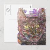 Carte Postale chat grec coloré (Devant / Derrière)