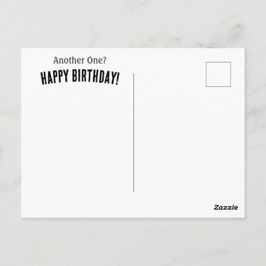 Carte Postale Chat grumpy grognon drôle d'anniversaire (Dos)