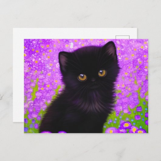 Carte Postale Chat Gustav Klimt (Devant / Derrière)