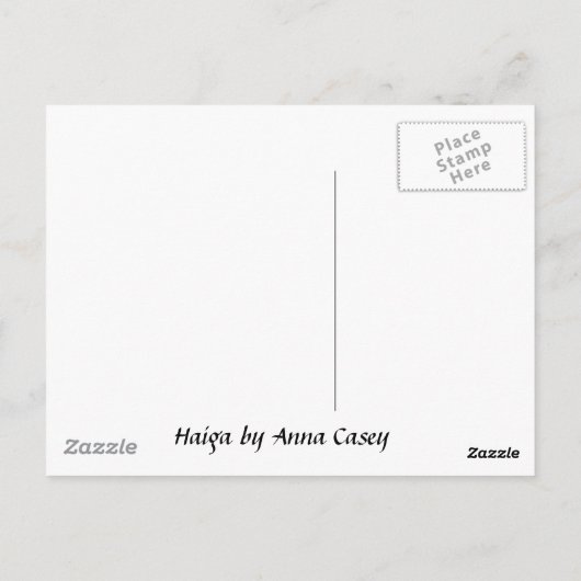 Carte Postale Chat haiku (Dos)