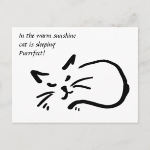 Carte Postale Chat haiku