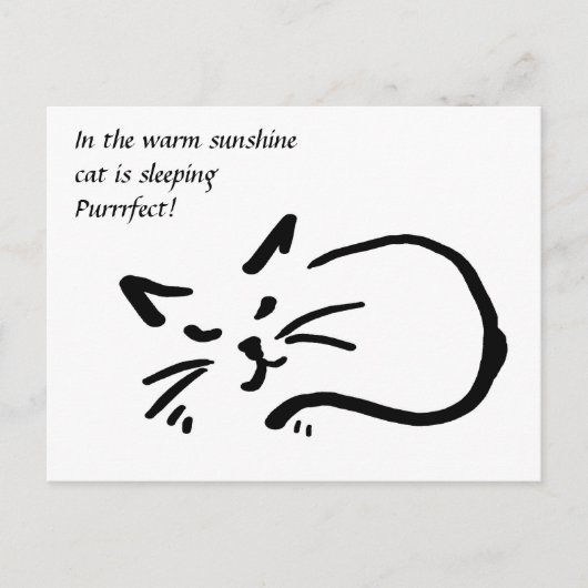 Carte Postale Chat haiku (Devant)
