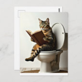 Carte Postale Chat heureux : Conception de chaton mignon pour le (Devant / Derrière)