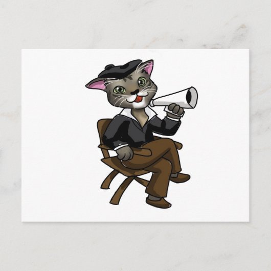 Carte Postale Chat Hollywood (Devant)