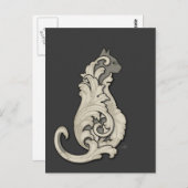 Carte Postale Chat Illustre (Devant / Derrière)
