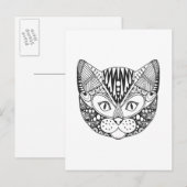 Carte Postale Chat inspiré (Devant / Derrière)