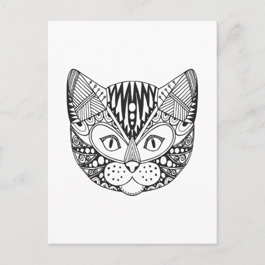 Carte Postale Chat inspiré (Devant)