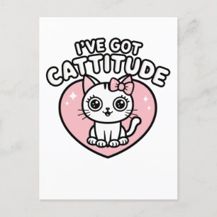 Carte Postale Chat J'ai une attitude