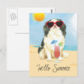 Carte postale Chat Japonais d'été (Devant / Derrière)