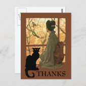 Carte Postale Chat japonais Neko, modifier le texte (Devant / Derrière)