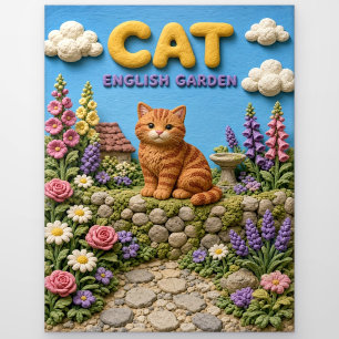 Carte Postale Chat Jardin Anglais Moderne KlayKoo
