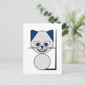 Carte Postale Chat jaune (Debout devant)